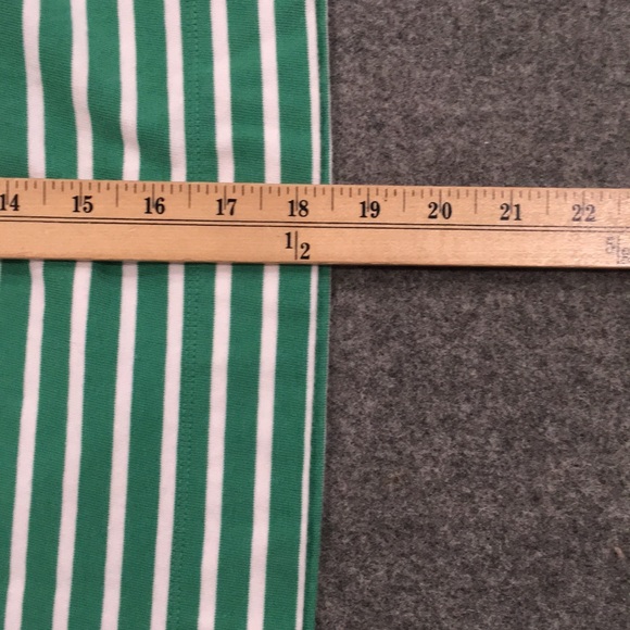 Skirt Girl 4 100% Cotton Heavyweight Green Stripe Midi Straight Mom & Pop’s Kids - Picture 9 of 9